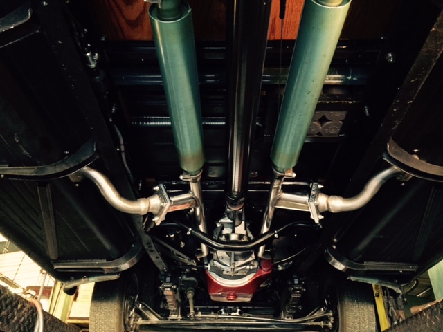 Exhaust cutouts on a flathead Ford pickup